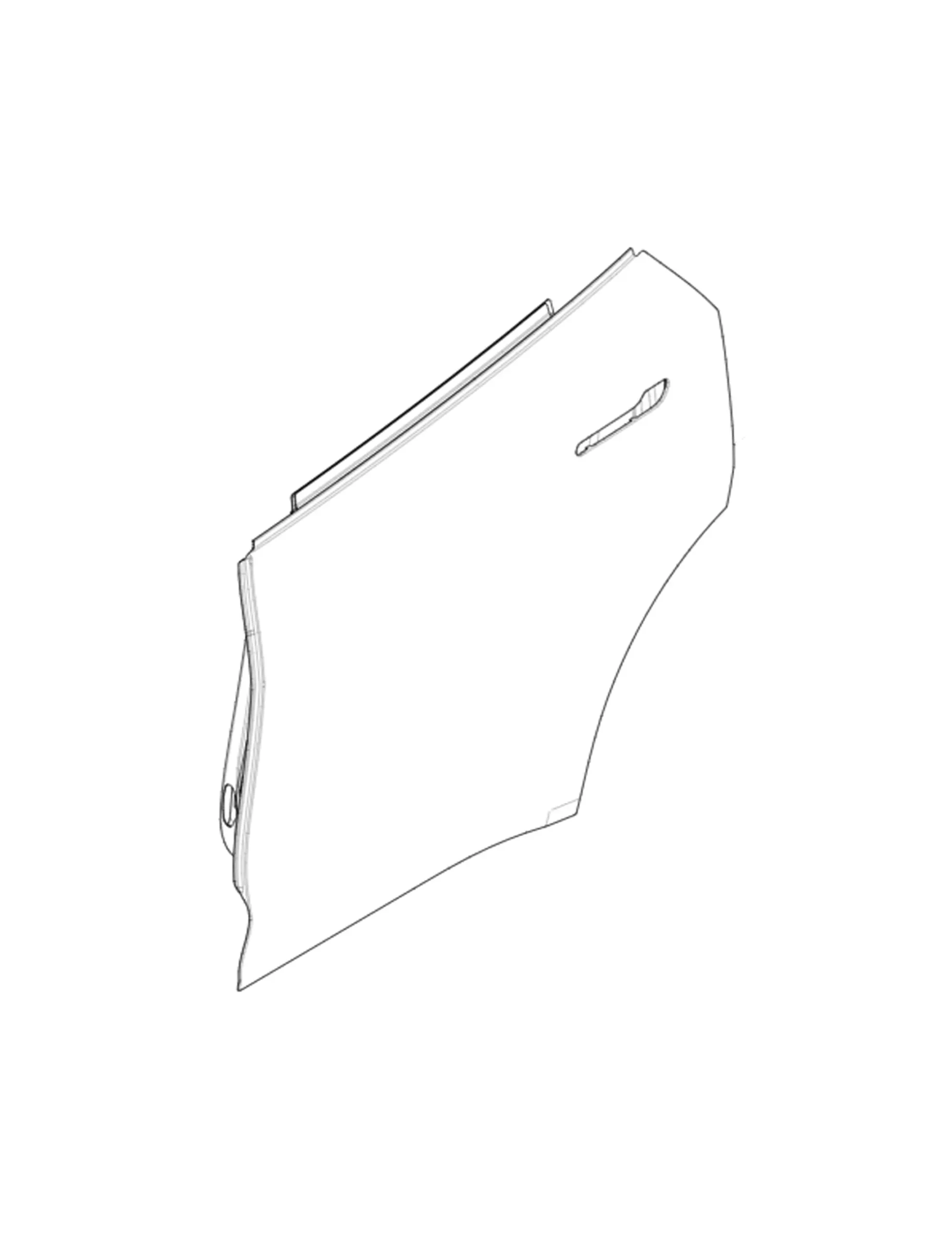 Tesla Model Y Achterportier 2035502-ED-A, REAR DOOR LEFT HAND
