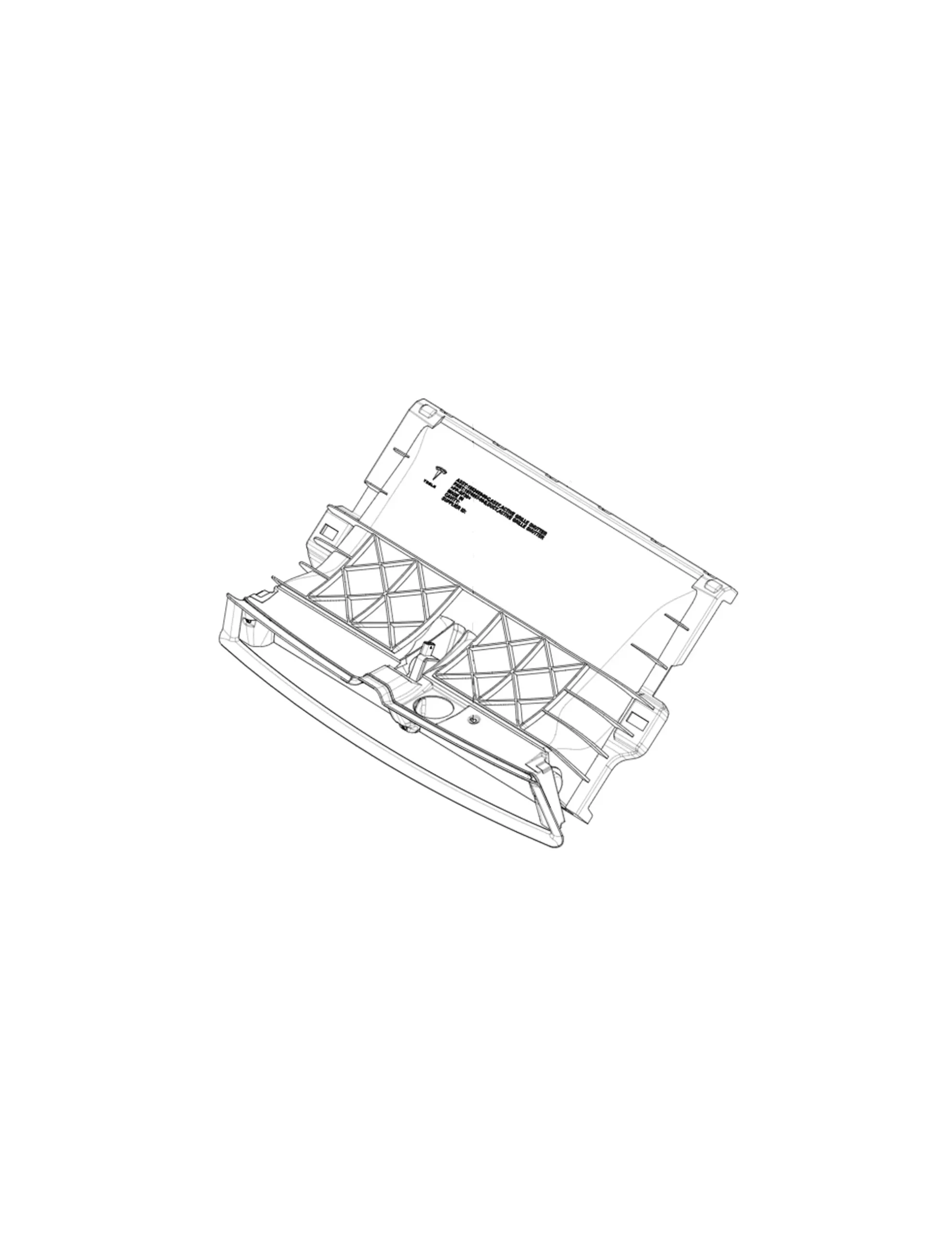 Tesla Model Y Luchtkanaal paneel 1982489-00-D, ACTIVE GRILLE SHUTTER