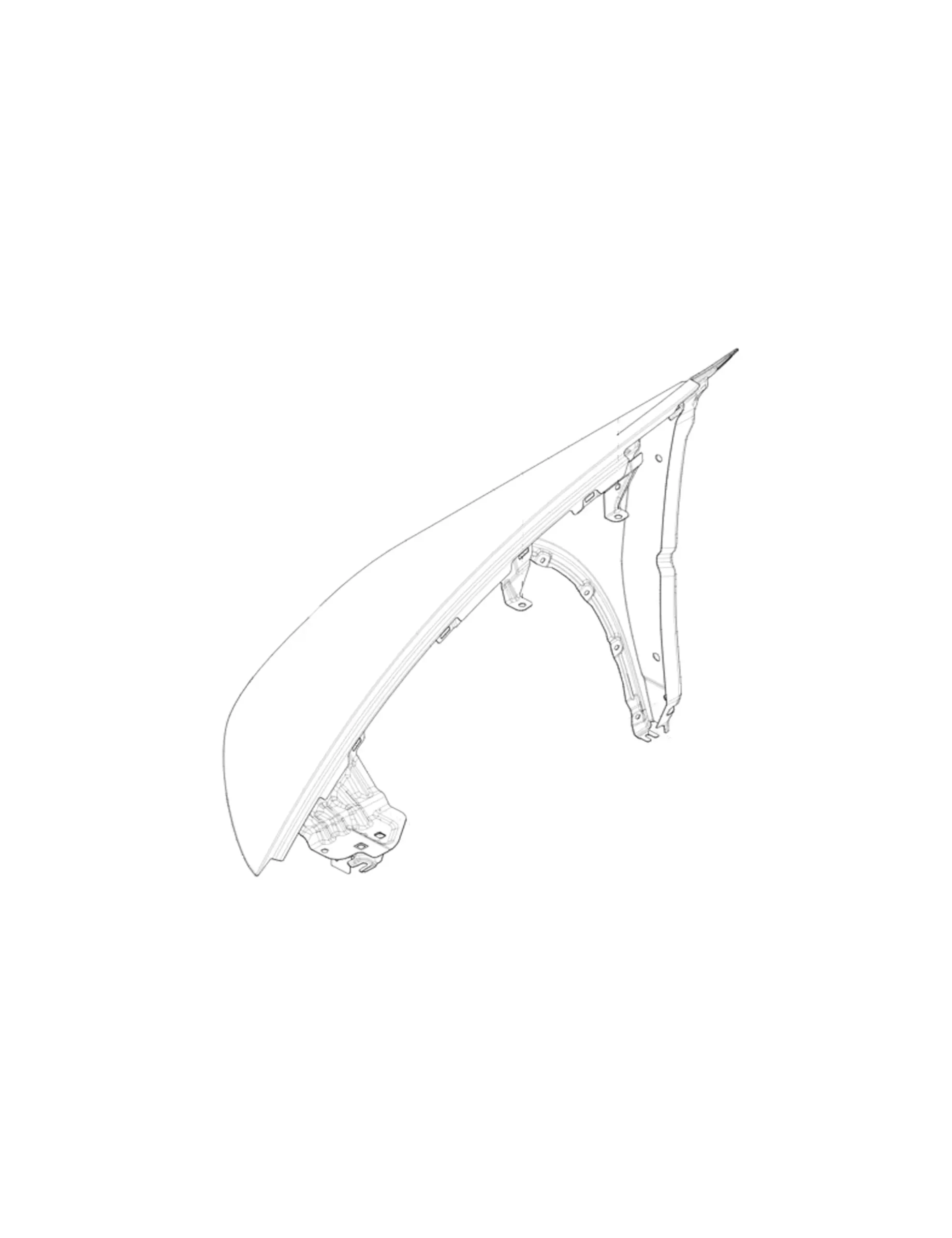 Tesla Model Y Spatbord rechts 1934345-ED-A, ASSEMBLY - FENDER - RIGHT HAND