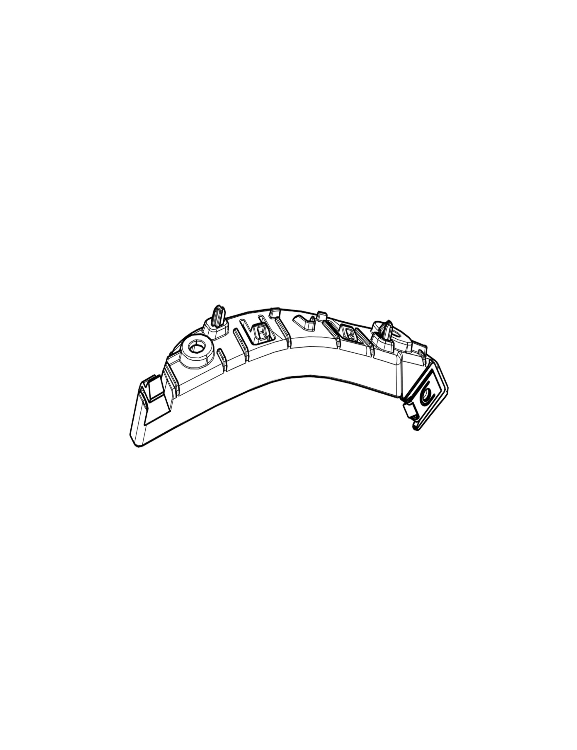Tesla Model Y Voorbumperbeugel 1983887-00-D, BRACKET - FASCIA SIDE TO FENDER - LEFT HAND